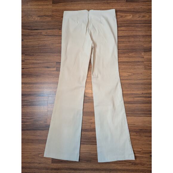 Vintage Y2K Wild Cat Cream Panel Seam Pants - Made in USA - Size Medium - Picture 7 of 8